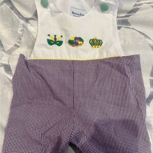 Two Banbury Cross Mardi Gras Outfits - 9 months